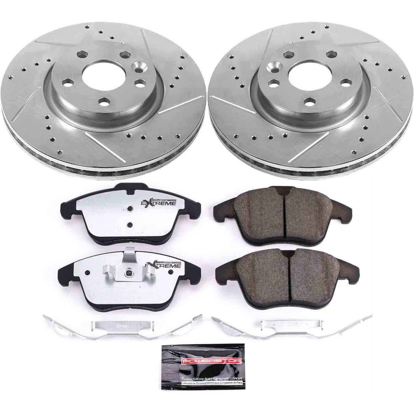 PowerStop Power Stop 15-18 Volvo S60 Front Z36 Truck & Tow Brake Kit K4700-36