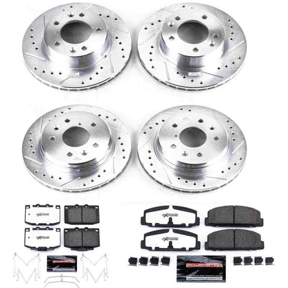 PowerStop Power Stop 86-91 Mazda RX-7 Front & Rear Z26 Street Warrior Brake Kit K471-26