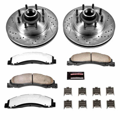 PowerStop Power Stop 08-14 Ford E-150 Front Z36 Truck & Tow Brake Kit K4716-36