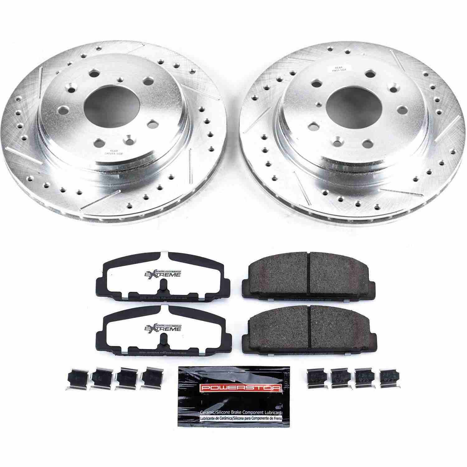 PowerStop Power Stop 86-91 Mazda RX-7 Rear Z26 Street Warrior Brake Kit K472-26
