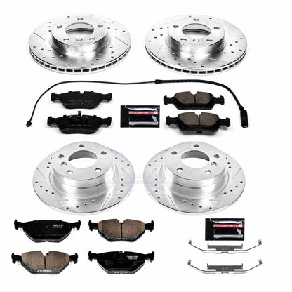 PowerStop Power Stop 92-98 BMW 318i Front & Rear Z23 Evolution Sport Brake Kit K498