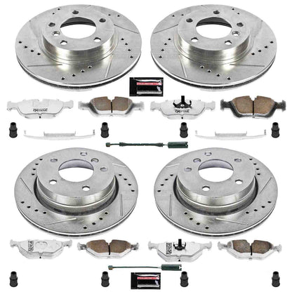 PowerStop Power Stop 98-99 BMW 323i Front & Rear Z26 Street Warrior Brake Kit K499-26