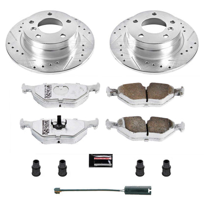 PowerStop Power Stop 92-98 BMW 318i Rear Z26 Street Warrior Brake Kit K502-26