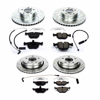 PowerStop Power Stop 97-00 BMW 540i Front & Rear Z23 Evolution Sport Brake Kit K505
