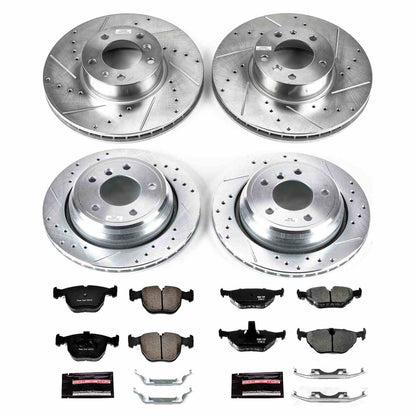 PowerStop Power Stop 99-00 BMW 540i Front & Rear Z23 Evolution Sport Brake Kit K509