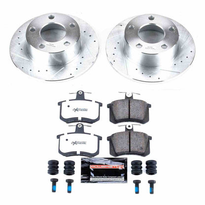 PowerStop Power Stop 95-97 Audi A6 Rear Z26 Street Warrior Brake Kit K514-26