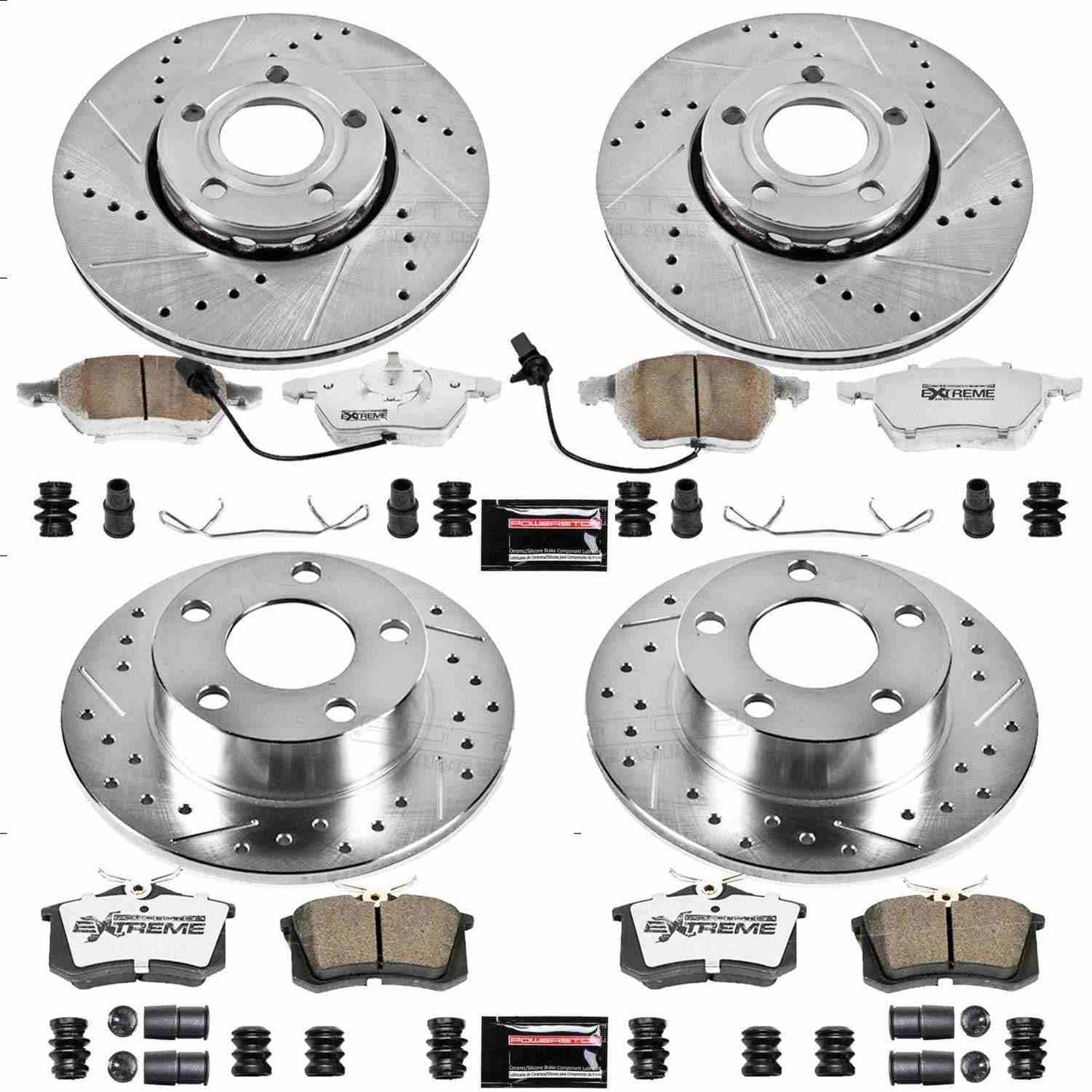 PowerStop Power Stop 98-01 Audi A6 Quattro Front & Rear Z26 Street Warrior Brake Kit K532-26