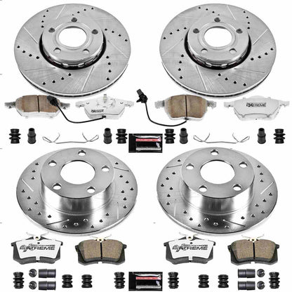 PowerStop Power Stop 98-01 Audi A6 Quattro Front & Rear Z26 Street Warrior Brake Kit K532-26