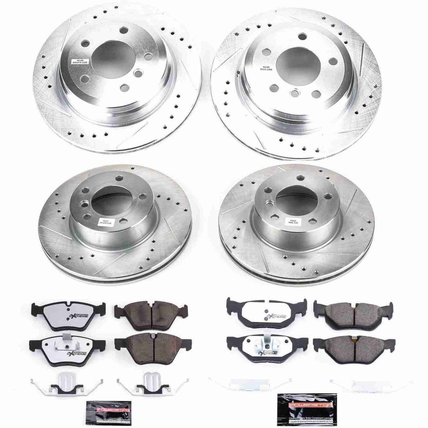 PowerStop Power Stop 2006 BMW 325xi Front & Rear Z26 Street Warrior Brake Kit K5357-26