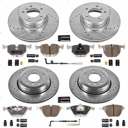 PowerStop Power Stop 04-06 BMW 525i Front & Rear Z26 Street Warrior Brake Kit K5360-26