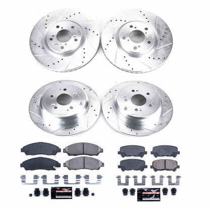 PowerStop Power Stop 07-13 Acura MDX Front & Rear Z23 Evolution Sport Brake Kit K5369
