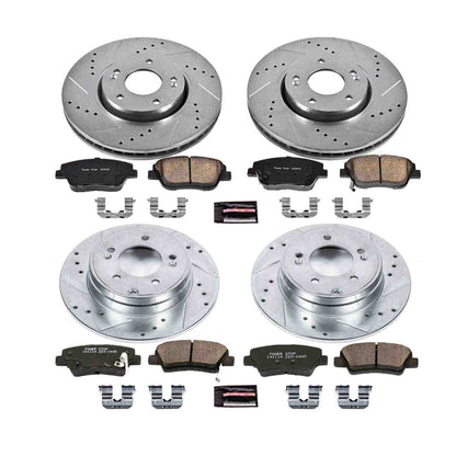 PowerStop Power Stop 10-15 Hyundai Sonata Front & Rear Z23 Evolution Sport Brake Kit K5376