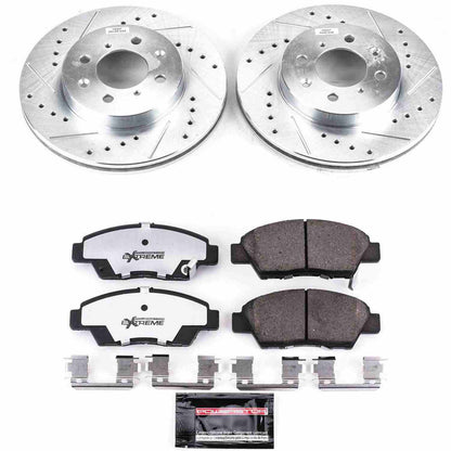PowerStop Power Stop 09-14 Honda Fit Front Z26 Street Warrior Brake Kit K5382-26