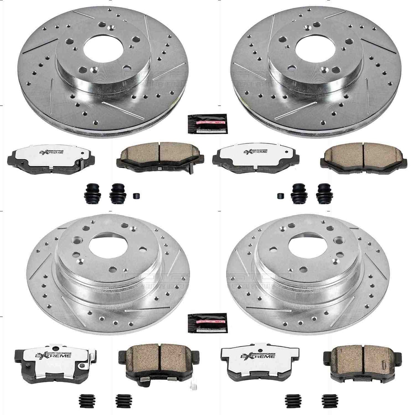 PowerStop Power Stop 03-11 Honda Element Front & Rear Z26 Street Warrior Brake Kit K5389-26