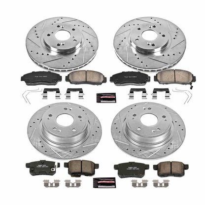 PowerStop Power Stop 11-14 Acura TSX Front & Rear Z23 Evolution Sport Brake Kit K5391