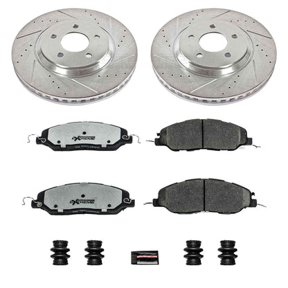 PowerStop Power Stop 11-14 Ford Mustang Front Z26 Street Warrior Brake Kit K5407-26
