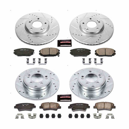 PowerStop Power Stop 09-11 Hyundai Azera Front & Rear Z23 Evolution Sport Brake Kit K5474