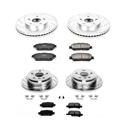 PowerStop Power Stop 05-07 Toyota Avalon Front & Rear Z23 Evolution Sport Brake Kit K5482