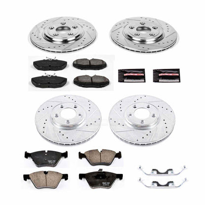 PowerStop Power Stop 2005 Jaguar S-Type Front & Rear Z23 Evolution Sport Brake Kit K5506