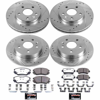 PowerStop Power Stop 12-16 Buick LaCrosse Front & Rear Z26 Street Warrior Brake Kit K5523-26