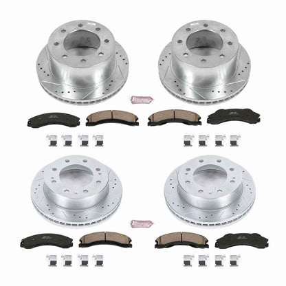 PowerStop Power Stop 2011 Chevrolet Silverado 3500 HD Front & Rear Z23 Evolution Sport Brake Kit K5560