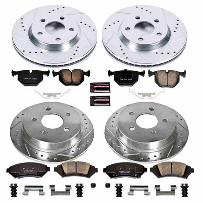 PowerStop Power Stop 2005 Chevrolet Impala Front & Rear Z23 Evolution Sport Brake Kit K5564