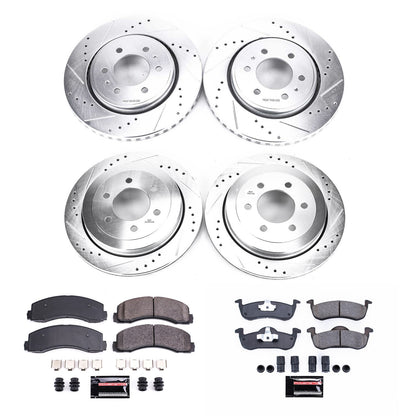 PowerStop Power Stop 10-17 Ford Expedition Front & Rear Z23 Evolution Sport Brake Kit K5577