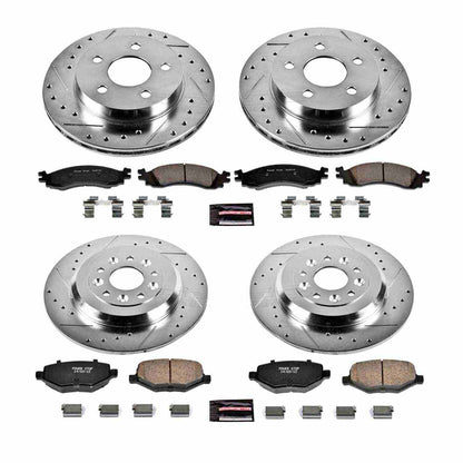 PowerStop Power Stop 11-12 Ford Taurus Front & Rear Z23 Evolution Sport Brake Kit K5582