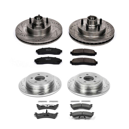 PowerStop Power Stop 2003 Ford Explorer Sport Front & Rear Z23 Evolution Sport Brake Kit K5593