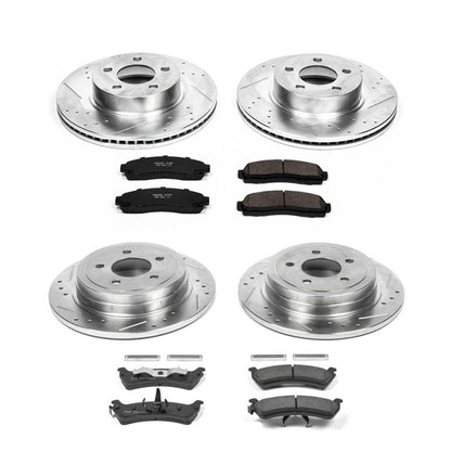 PowerStop Power Stop 2003 Ford Explorer Sport Front & Rear Z23 Evolution Sport Brake Kit K5595