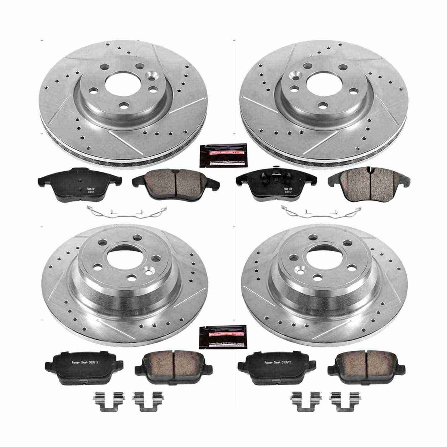 PowerStop Power Stop 07-11 Volvo S80 Front & Rear Z23 Evolution Sport Brake Kit K5610