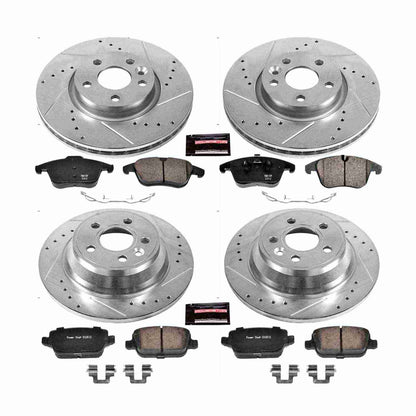 PowerStop Power Stop 07-11 Volvo S80 Front & Rear Z23 Evolution Sport Brake Kit K5610