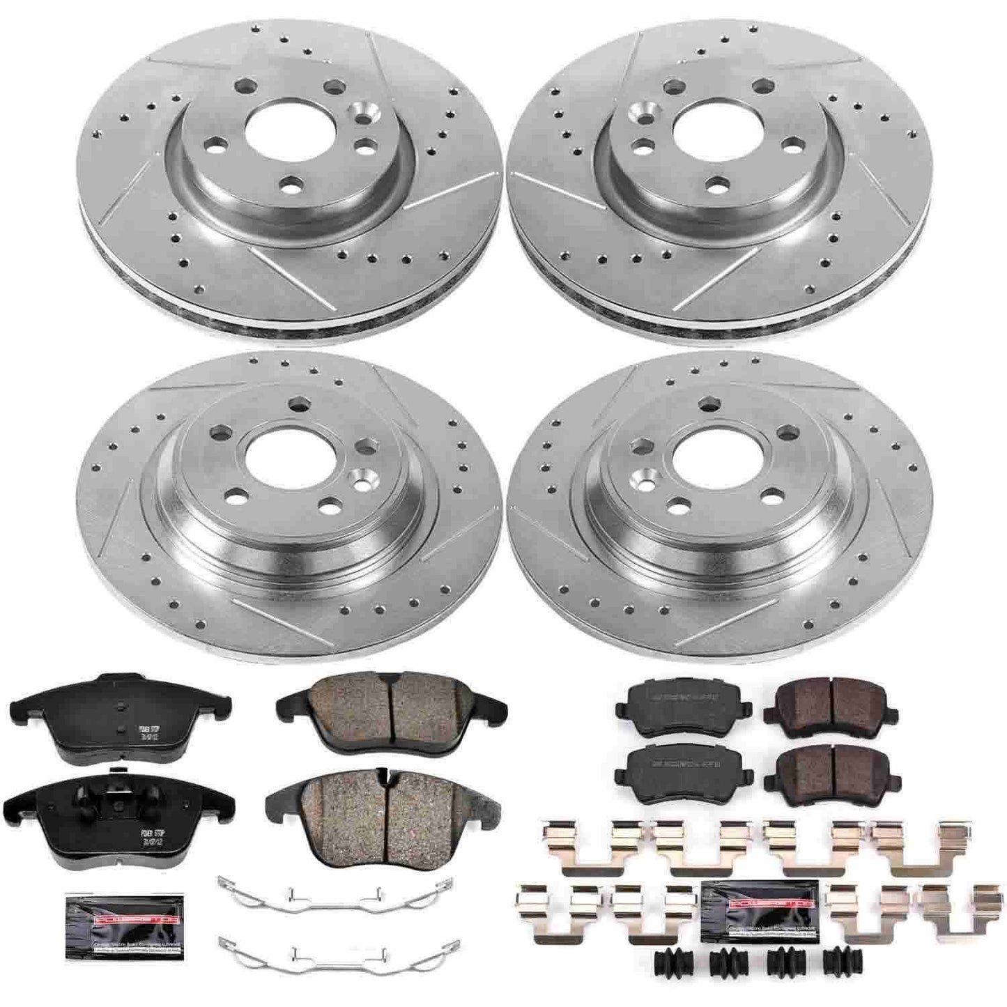 PowerStop Power Stop 11-14 Volvo S60 Front & Rear Z23 Evolution Sport Brake Kit K5611
