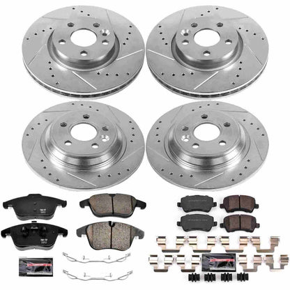 PowerStop Power Stop 11-14 Volvo S60 Front & Rear Z23 Evolution Sport Brake Kit K5611