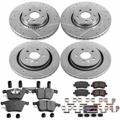 PowerStop Power Stop 11-14 Volvo S60 Front & Rear Z23 Evolution Sport Brake Kit K5614