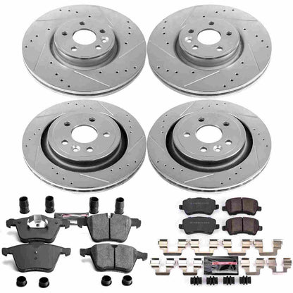 PowerStop Power Stop 13-14 Volvo S60 Front & Rear Z23 Evolution Sport Brake Kit K5617