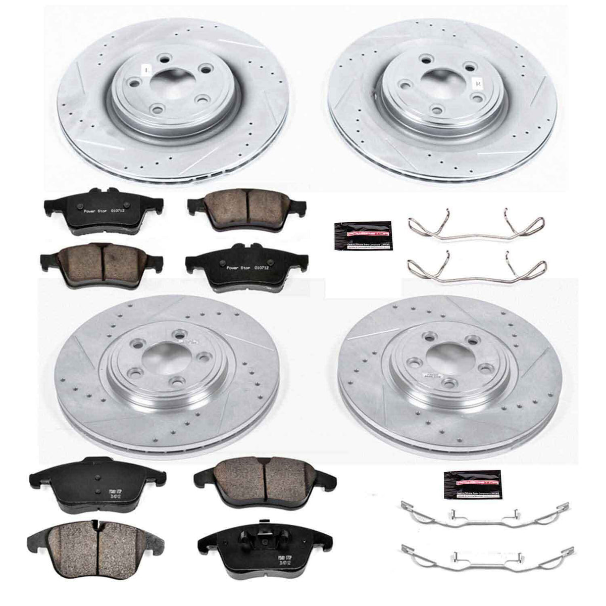 PowerStop Power Stop 06-08 Jaguar S-Type Front & Rear Z23 Evolution Sport Brake Kit K5637