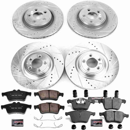 PowerStop Power Stop 07-08 Jaguar S-Type Front & Rear Z23 Evolution Sport Brake Kit K5639