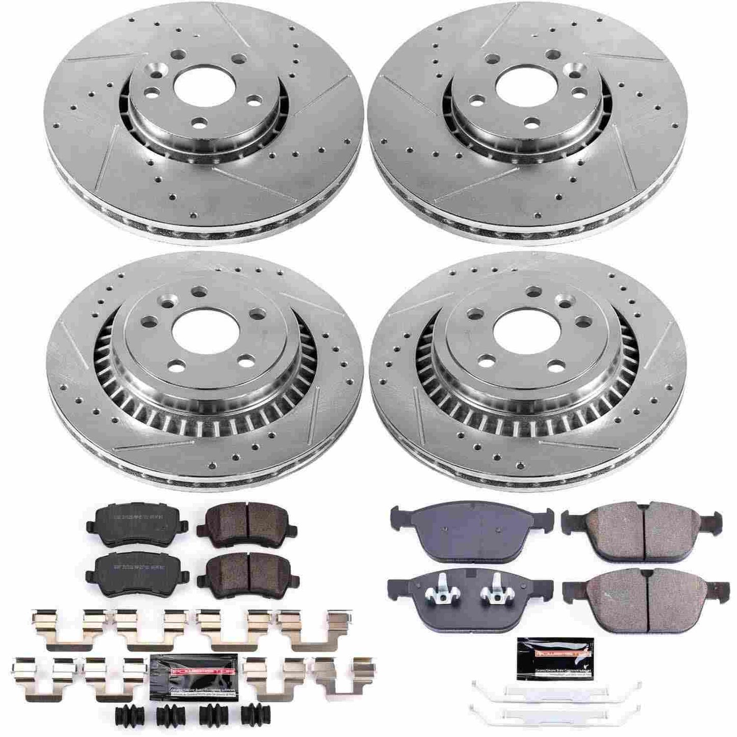 PowerStop Power Stop 10-15 Volvo XC60 Front & Rear Z23 Evolution Sport Brake Kit K5703