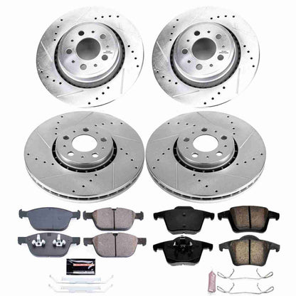 PowerStop Power Stop 03-14 Volvo XC90 Front & Rear Z23 Evolution Sport Brake Kit K5708
