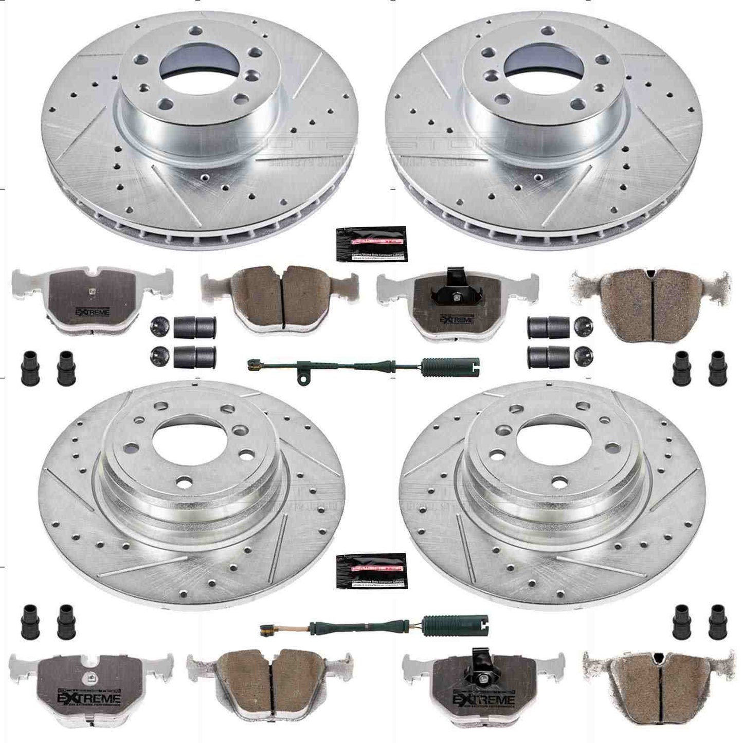 PowerStop Power Stop 1995 BMW 740i Front & Rear Z26 Street Warrior Brake Kit K5710-26