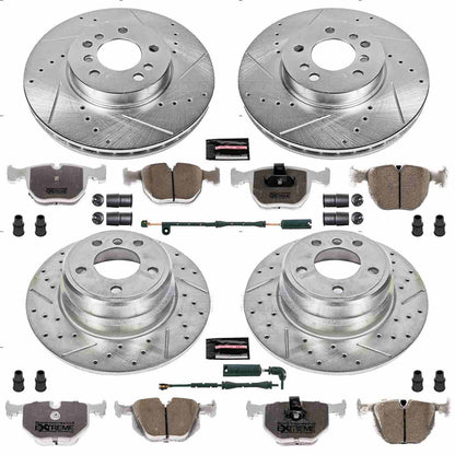 PowerStop Power Stop 00-06 BMW X5 Front & Rear Z26 Street Warrior Brake Kit K5718-26