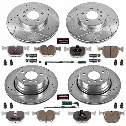 PowerStop Power Stop 04-06 BMW X5 Front & Rear Z26 Street Warrior Brake Kit K5719-26
