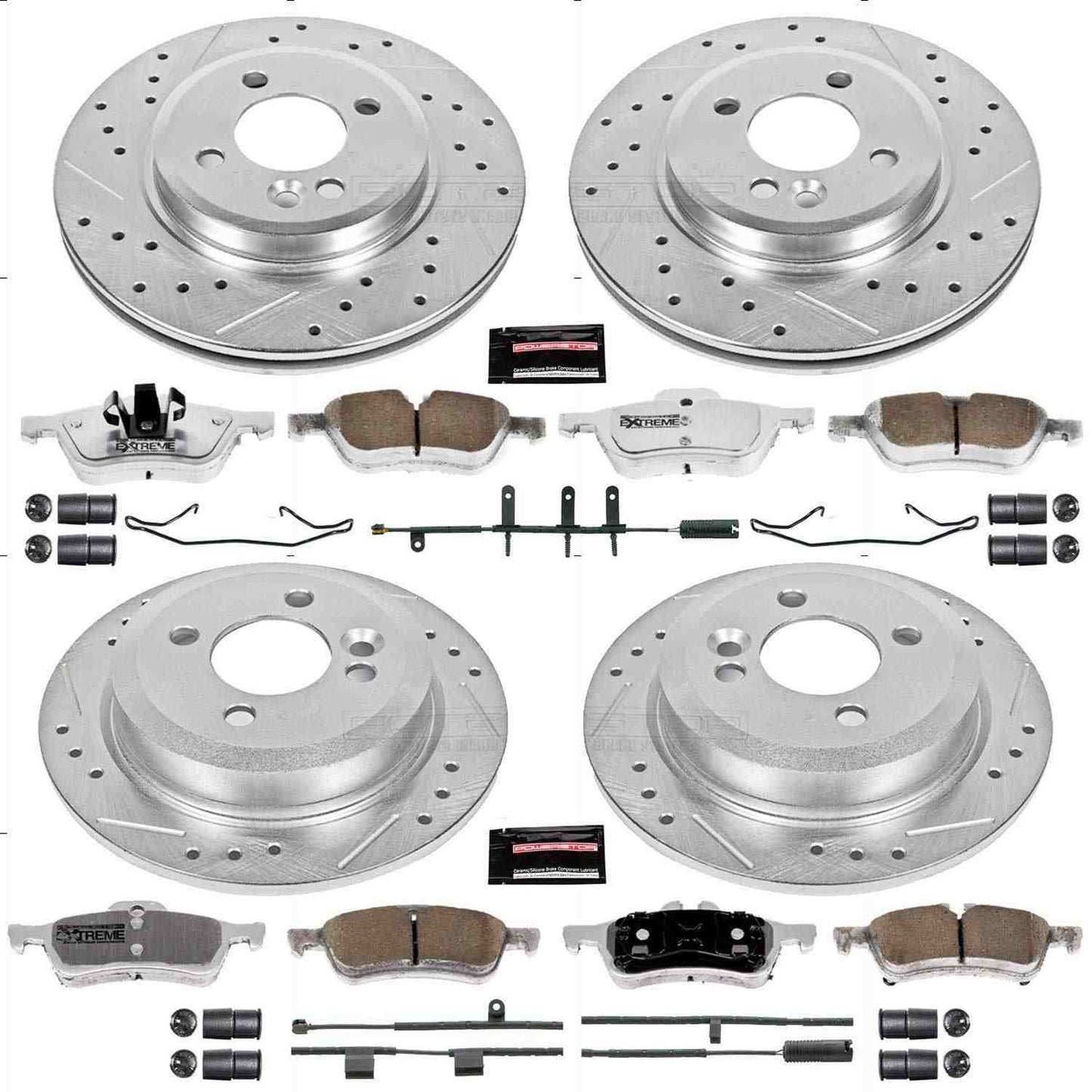PowerStop Power Stop 02-06 Mini Cooper Front & Rear Z26 Street Warrior Brake Kit K5725-26