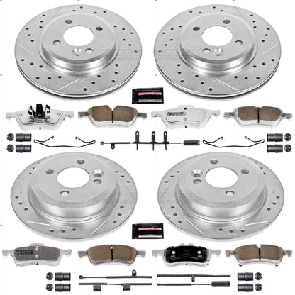 PowerStop Power Stop 02-06 Mini Cooper Front & Rear Z26 Street Warrior Brake Kit K5725-26
