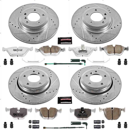 PowerStop Power Stop 01-06 BMW 330Ci Front & Rear Z26 Street Warrior Brake Kit K5728-26