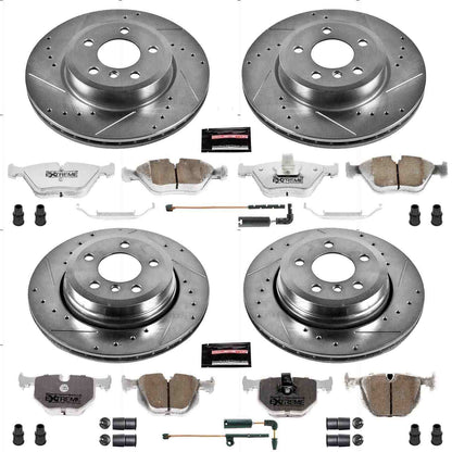 PowerStop Power Stop 04-10 BMW X3 Front & Rear Z26 Street Warrior Brake Kit K5737-26