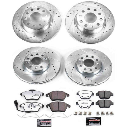 PowerStop Power Stop 2012 Volkswagen Beetle Front & Rear Z26 Street Warrior Brake Kit K5747-26
