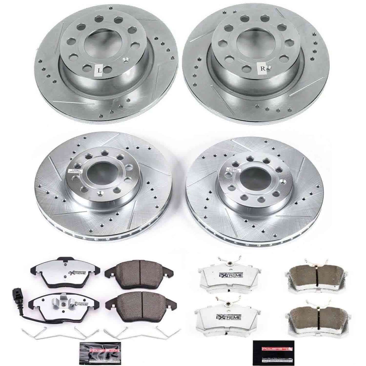 PowerStop Power Stop 10-12 Audi A3 Front & Rear Z26 Street Warrior Brake Kit K5749-26