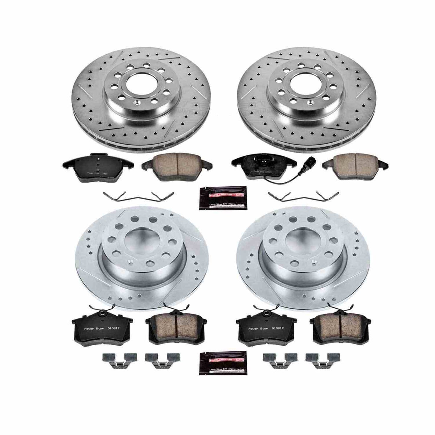 PowerStop Power Stop 10-12 Audi A3 Front & Rear Z23 Evolution Sport Brake Kit K5749